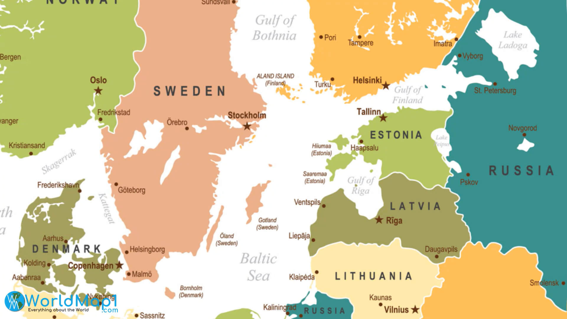 Tallinn Capital of Estonia Map
